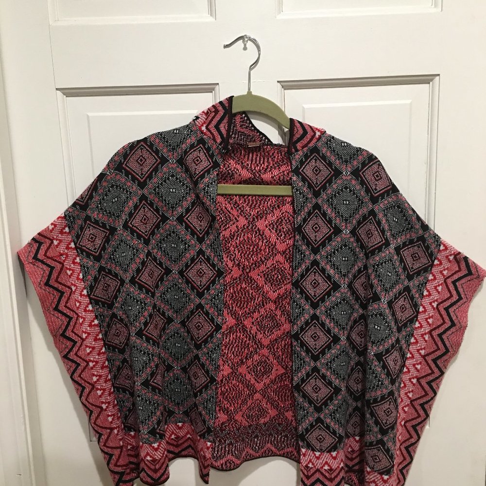 Poof! Boho Hoodie Sweater Vest